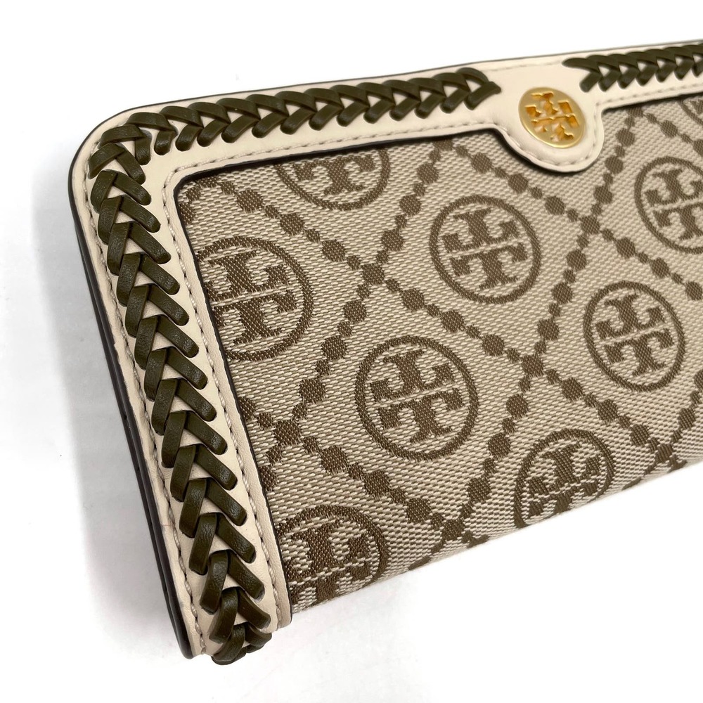 SOLD- Tory Burch T Monogram Braided Zip Slim Wallet - Picture 2 of 8